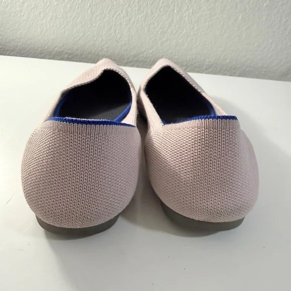 Rothy's Women's Light Pink Flats with Blue Trim - Picture 5 of 7